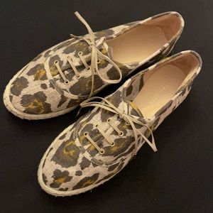 Charlotte Olympia Maria Leopard Lace ups.